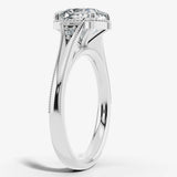 "Hope" Cushion Cut 3 Carat Trilogy Platinum Engagement Ring 3SCC04 HEERA DIAMONDS