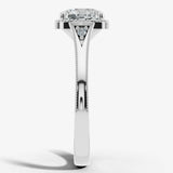 "Hope" Cushion Cut 3 Carat Trilogy Platinum Engagement Ring 3SCC04 HEERA DIAMONDS