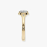 "Hope" Cushion Cut 3 Carat Trilogy Platinum Engagement Ring 3SCC04