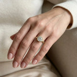 "Hope" Cushion Cut 3 Carat Trilogy Platinum Engagement Ring 3SCC04