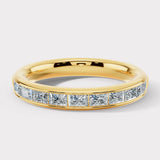 Horizontal Baguette Diamond Channel Set Eternity Band Wedding Ring CHBG