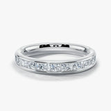 Horizontal Baguette Diamond Channel Set Eternity Band Wedding Ring CHBG