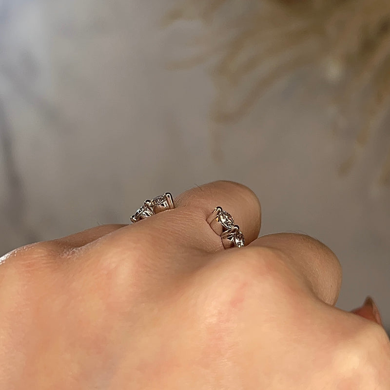 "Clio" Bubble Round Brilliant Diamonds Open Eternity Ring ET10 - HEERA DIAMONDS