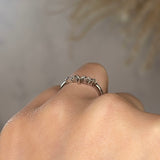 "Arden" Round Brilliant Cut Diamonds V Shape Eternity Ring ET27 - HEERA DIAMONDS