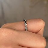 "Ayla" Intertwined Pave Shaped Diamond Eternity Ring E57 - HEERA DIAMONDS