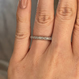 "Kye" Rectangle Pattern Diamond Half Eternity Ring ET76 - HEERA DIAMONDS