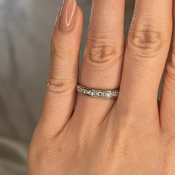 "Luella" Sparkling Wave Diamond Half Eternity Ring E81 - HEERA DIAMONDS