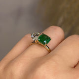 Juni 1.2 Carat Pear Shape Diamond with Emerald - HEERA DIAMONDS