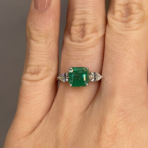 "Danica" Radiant Emerald Ring - HEERA DIAMONDS