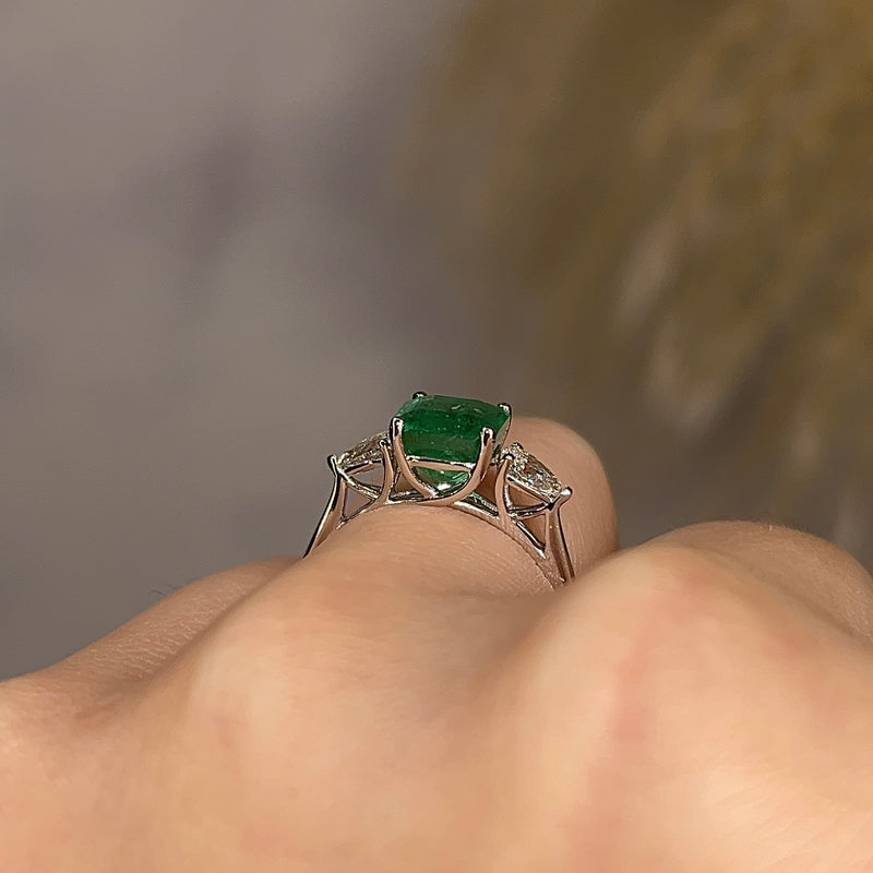 "Danica" Radiant Emerald Ring - HEERA DIAMONDS