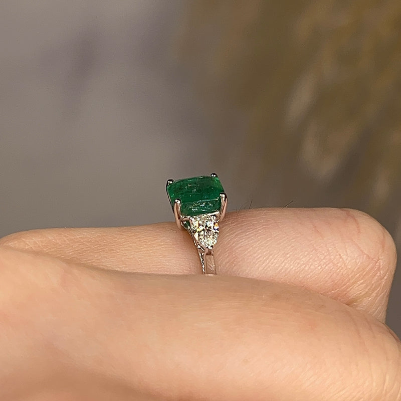 "Danica" Radiant Emerald Ring - HEERA DIAMONDS