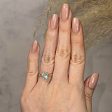 "Addison" Hidden Under Halo Oval Cut Diamond Yellow Gold Engagement Ring - HEERA DIAMONDS