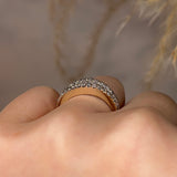 "Avani" Baguette Cut Diamonds Bordered with Round Diamonds Eternity Band Ring - HEERA DIAMONDS