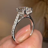 "Bambi" Pear Cut Diamond Shoulders Engagement Ring - HEERA DIAMONDS