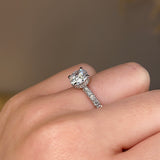 "Lara" Round Brilliant Cut Diamond Hidden Under Halo Scallop Set Diamond Band Engagement Ring UHRB05 - HEERA DIAMONDS