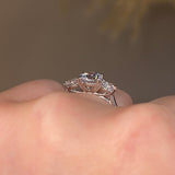 "Harper" Three Stone Round Brilliant Cut Diamond Trilogy Engagement Ring 3SRB51 - HEERA DIAMONDS