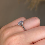 "Poppy" Solitaire Oval Brilliant Cut Diamond Engagement Ring SSOC05 - HEERA DIAMONDS