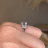 "Pippa" Three Stone Emerald Cut Diamond Trilogy Engagement Ring 3SEC52 - HEERA DIAMONDS