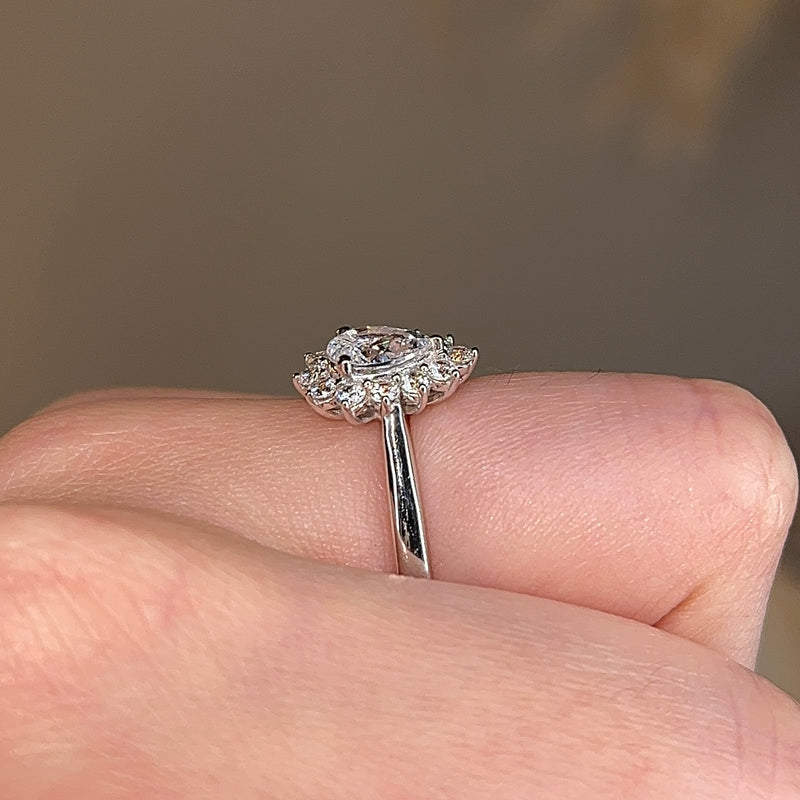 "Bianca" Star Shape Halo Pear Cut Diamond Engagement Ring HAPS05 - HEERA DIAMONDS