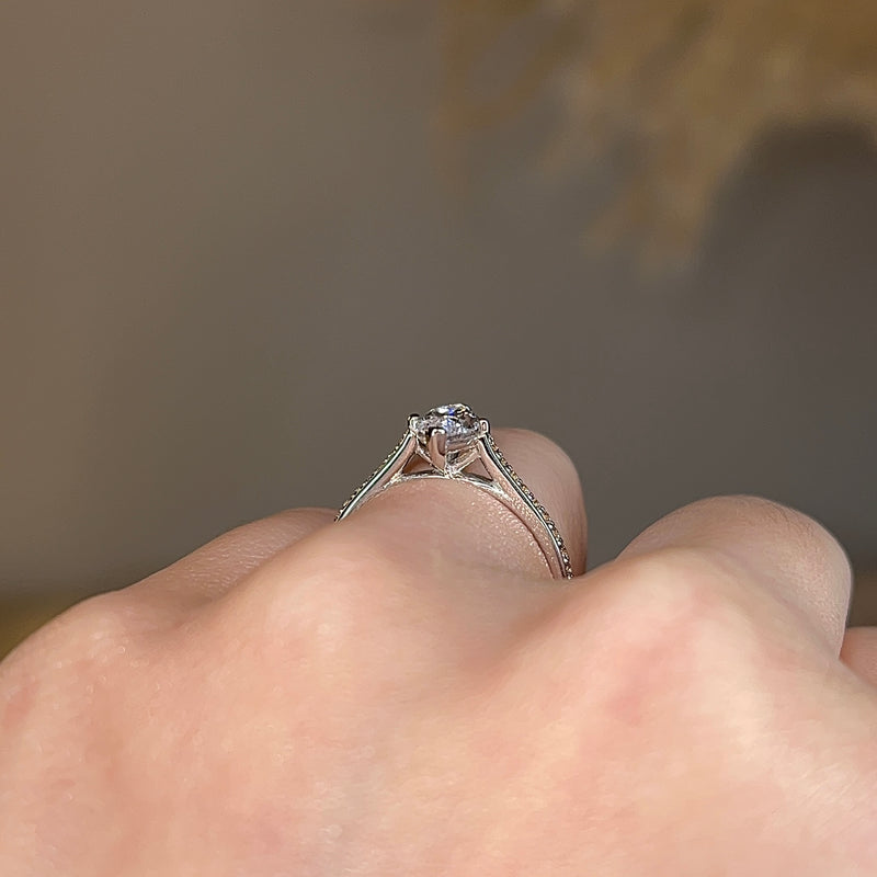 "Zora" Marquise Cut Diamond Grain Set Diamond Engagement Ring DSMC03 - HEERA DIAMONDS