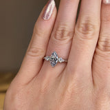 "Sophia" Three Stone Marquise Cut with Pear Cut Diamond Trilogy Engagement Ring 3SMC01 - HEERA DIAMONDS