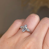 "Sophia" Three Stone Marquise Cut with Pear Cut Diamond Trilogy Engagement Ring 3SMC01 - HEERA DIAMONDS