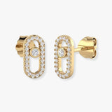 "Ira" Drop Diamond Earrings