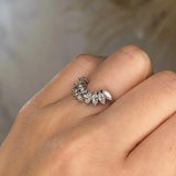 "Irena" Petal Marquise Cut Diamond Centre Dip Eternity Ring ET13 - HEERA DIAMONDS