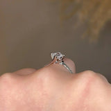 "Iris" Twisted Princess Cut Diamond Grain Set Diamond Engagement Ring DSPC01 - HEERA DIAMONDS