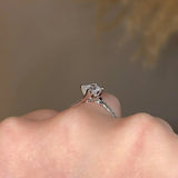 "Iris" Twisted Princess Cut Diamond Grain Set Diamond Engagement Ring DSPC01 - HEERA DIAMONDS