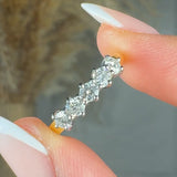 "Isolaire" 0.51 Carat Round Cut Natural Diamond Half Eternity Ring MDR3871