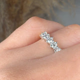 "Isolaire" 0.51 Carat Round Cut Natural Diamond Half Eternity Ring MDR3871