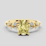 "Ivory" 1.04 Carat Oval Cut Lab Grown Diamond Shoulder Engagement Ring DS0008