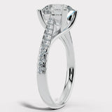 "Jasiri" 1 carat Round Brilliant Cut Diamond Micro Set Diamond Engagement Ring DSRB95 HEERA DIAMONDS