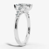 "Jasmine" Marquise Cut 1 Carat Diamond Shoulder Platinum Engagement Ring DSMC05 HEERA DIAMONDS