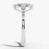 "Jasmine" Marquise Cut 1 Carat Diamond Shoulder Platinum Engagement Ring DSMC05 HEERA DIAMONDS