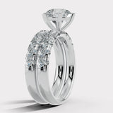 "Jennifer" 1.60 carat Round Brilliant Cut Diamond Matching Bridal Set Eternity Engagement Ring