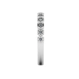 "Jill" Honeycomb Hexagon Pattern Diamond Half Eternity Ring ET74 - HEERA DIAMONDS