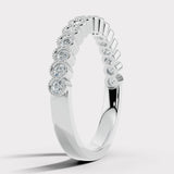 "Jo" Mini Bubbles Round Circle Pattern 0.30ct Diamond Half Eternity Ring ET80