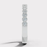 "Jo" Mini Bubbles Round Circle Pattern 0.30ct Diamond Half Eternity Ring ET80