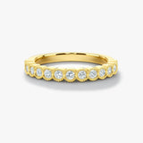 "Jo" Mini Bubbles Round Circle Pattern 0.30ct Diamond Half Eternity Ring ET80