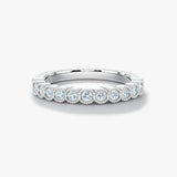"Jo" Mini Bubbles Round Circle Pattern 0.30ct Diamond Half Eternity Ring ET80