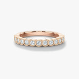"Jo" Mini Bubbles Round Circle Pattern 0.30ct Diamond Half Eternity Ring ET80