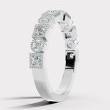 "Josie" Round Circle and Square Pattern 0.26ct Diamond Half Eternity Ring ET75 HEERA DIAMONDS