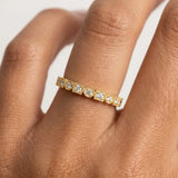 "Josie" Round Circle and Square Pattern 0.26ct Diamond Half Eternity Ring ET75