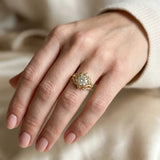 "July" Round Cut 1 Carat Solitaire 18k Yellow Gold Engagement Ring SSRB44