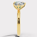 "Juni" Toi Et Moi 1.2 Carat Pear Cut Diamond Paired with 2 Carat Cushion Cut Gem Ring