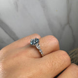 "Kade" Oval Cut Aquamarine Diamond Shoulder Engagement Ring DSOC14 HEERA DIAMONDS