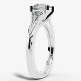 "Kayle" Round Cut 1.5 Carat Trilogy Platinum Engagement Ring 3SRB04 HEERA DIAMONDS