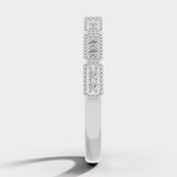 "Kye" Rectangle Pattern 0.10ct Diamond Half Eternity Ring ET76